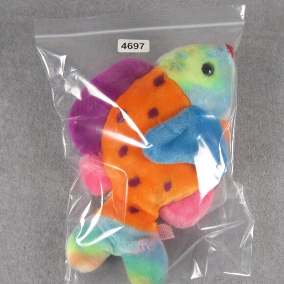 Beanie Babies TY Lips The Fish Rainbow Plush Toy - Picture 13 of 13